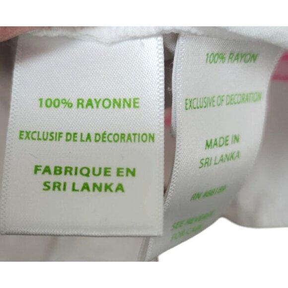 LILY PULITZER NEMI White Rayon Embroidered Tunic Top Swim Cover Up XS - Picture 7 of 7